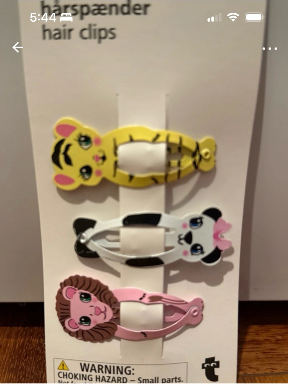 Cute Kids Animal Snap Hair Clips Set — Yellow, White, Pink